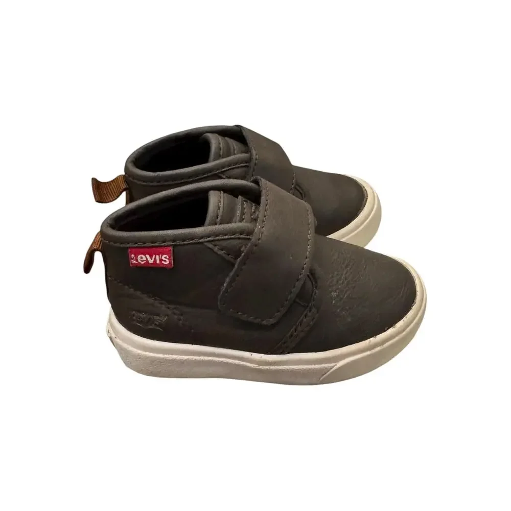 Levi’s Toddler Brown Hook & Loop High Top Sneakers US 5 EU 20